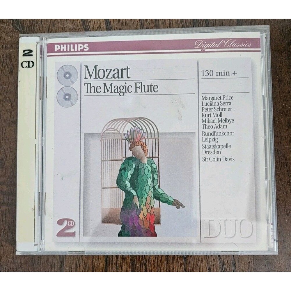 Mozart The Magic Flute 2CD Philips Digital Classics Sir Colin Davis Opera Set